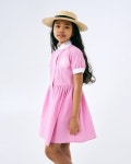 마르디 메크르디 레쁘띠(MARDI MERCREDI LESPETITS) KIDS SEERSUCKER SHIRT DRESS HALF SLEEVE_PINK IVORY - 106,200 | 무신사 스토어