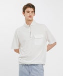 애드호크(ADHOC) 23 SS 남성 우븐 믹스 하이넥 티셔츠 (O-WHITE) - 59,000 | 무신사 스토어