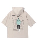 벙커버스터(BUNKERBUSTER) 스트릿 보이 반팔 후디 LIGHT BEIGE (MN2TU245-004) - 59,900 | 무신사 스토어