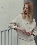 케리에르(CARRIERE) LINEN 3/4 SLEEVE COLLAR JUMPER - NATURAL - 336,000 | 무신사 스토어