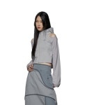 아트 오브 필드(ART OF FIELD) OFF-SHOULDER HOODED JACKET - LIGHT GRAY - 사이즈 & 후기 | 무신사