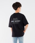 고스트리퍼블릭 주니어(GHOST REPUBLIC JUNIOR) 웨이브 백 아이콘 주니어 오버핏 반팔티셔츠 JT-J3198_Black - 사이즈 & 후기 | 무신사