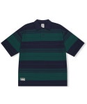 예스아이씨(YESEYESEE) Y.E.S Stripe PK Tee Navy - 71,100 | 무신사 스토어