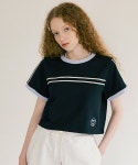 모어댄라이크(MORE THAN LIKE) LACE LOGO T-SHIRT - NAVY - 55,800 | 무신사 스토어