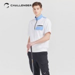 챌린저(CHALLENGER) 빅로고 우븐 하이넥 반집업 남성 반팔 골프티셔츠 화이트 - 194,600 | 무신사 스토어