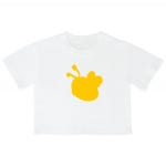 어썸어스(AWESOMEUS) (23SS)SILHOUETTE HONEY BEE YELLOW 크롭 반팔 티셔츠 화이트 - 사이즈 & 후기 | 무신사