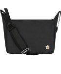 그레이버 백 앤 에이씨씨(GRAVER BAG AND ACC) [BAG&ACC]드로잉 플라워 스마일 자수 크로스 커브드 메신저백_블랙 - 사이즈 & 후기 | 무신사