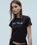 닉앤니콜(NICK&NICOLE) NICOLE CLASSIC LOGO CROP TEE_BLACK - 34,300 | 무신사 스토어
