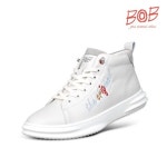 비오비(BOB) 디테일 자수 로고 미드 여성 스니커즈 BOWC1014W-WHITE - 사이즈 & 후기 | 무신사