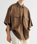 아워웨이브(OURWAVE) mega over-fit pocket half NB (brown) - 사이즈 & 후기 | 무신사