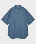 브이투(VTWO) 썸머 데님 옥스포드 하프 셔츠_블루 - 사이즈 & 후기 | 무신사