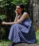 어플레이그라운드(A PLAY GROUND) GINGHAM SLEEVELESS DRESS [BLUE] - 사이즈 & 후기 | 무신사