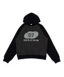 데이비드 앳 세븐(DAVID AT SEVEN) no.07 logo color block Hoodie_black - 사이즈 & 후기 | 무신사