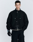 호이테(HEUTE) CURVE OVERSIZED BOMBER JACKET BLACK - 사이즈 & 후기 | 무신사