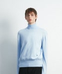 문선(MOONSUN) UNISEX, Finger Hole Turtle Neck Knit / Sky - 사이즈 & 후기 | 무신사