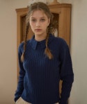 반원 아틀리에(VANONE ATELIER) KN4232 Cheri collar knit_Navy - 사이즈 & 후기 | 무신사