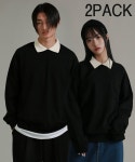 라이크더모스트(LIKE THE MOST) [S-XXL] 카라 스웨트셔츠 2PACK - 사이즈 & 후기 | 무신사 라이크더모스트(LIKE THE MOST) [S-XXL]  카라... 