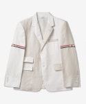톰브라운(THOM BROWNE) RWB 암밴드 투톤 테일러드 재킷 - 화이트 / MJC328F08080100 - 사이즈 & 후기 | 무신사
