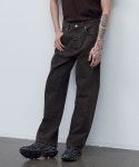 선플라워(SUNFLOWER) (M) 와이드 트위스트 데님 빈티지 브라운 WIDE TWIST DENIM VINTAGE BROWN - 사이즈 & 후기 | 무신사
