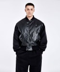 51퍼센트(51PERCENT) Bulky Varsity Jacket - Black - 사이즈 & 후기 | 무신사
