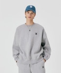 우알롱(WOOALONG) (기모)Signature basic sweatshirt - MELANGE GREY - 사이즈 & 후기 | 무신사