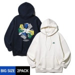 앨빈클로(ALVINCLO) [빅사이즈][2PACK] 2XL~4XL A로고 자수 스니커즈 에이 오버핏 후드티 2종 패키지 - 사이즈 & 후기 | 무신사