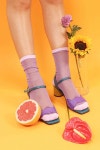 모얼오버(MOREOVER) SUMMER PEARL SOCKS PURPLE - 사이즈 & 후기 | 무신사