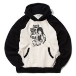 크루치(KRUCHI) COZY CAT RAGLAN HOODIE (BLACK BEIGE) - 사이즈 & 후기 | 무신사