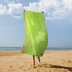 플로우(FLOW) 대형 스트라이프 비치타올 그린 - 사이즈 & 후기 | 무신사