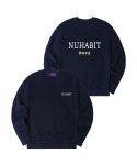 뉴해빗(NUHABIT) N/H COLOR SWATCH 오버핏 맨투맨_네이비 (SNMNH-1185) - 사이즈 & 후기 | 무신사
