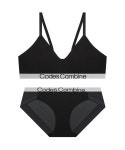 코데즈컴바인 이너웨어(CODES COMBINE INNERWEAR) 컴포트 코튼 브라렛 팬티 세트_블랙 - 사이즈 & 후기 | 무신사