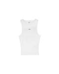 본투윈(BORN TO WIN) B PENDANT RIBBED SEMI CROP SLEEVELESS [WHITE] - 사이즈 & 후기 | 무신사