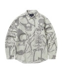 디스이즈네버댓(THISISNEVERTHAT) Skeletons Shirt Washed Black - 사이즈 & 후기 | 무신사