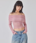 탑걸(TOPGIRL) [텐셀혼방/오프숄더]SEE-THROUGH OFF-SHOULDER TOP_T416TP139 - 사이즈 & 후기 | 무신사