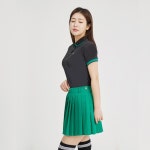 피지알(PGR) 소매배색 블랙청록 반팔티셔츠 큐롯스커트 셋업 여성골프세트 - 사이즈 & 후기 | 무신사
