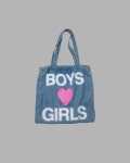 더뮤지엄비지터(THEMUSEUMVISITOR) BNG PRINTED WASHED DENIM TOTE BAG (LIGHT BLUE) - 사이즈 & 후기 | 무신사