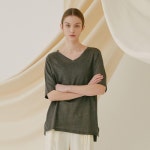 비지트인뉴욕(VISITINNEWYORK) 브이넥 리넨 티셔츠(VA5STG1) - 사이즈 & 후기 | 무신사