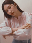 에스피엔케이(SPNK) 글로시 라운드 블라우스_피치 - 사이즈 & 후기 | 무신사