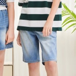 행텐 틴즈(HANGTEN TEENS) 틴즈 풀밴딩 스트레이트 5부 데님팬츠 _294(14470-056-401-10) - 사이즈 & 후기 | 무신사