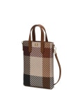 닥스 여성 액세서리(DAKS WOMENS ACCESSORIES) [GREAT HOUSE CHECK PVC] 브라운 하우스체크 패턴 미니크로스백 DCWA5E501W2 - 사이즈... 