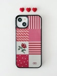 하이칙스(HIGH CHEEKS) Patchwork Rose Cross Stitch Bumper Case_HC2477EP003M - 후기 | 무신사