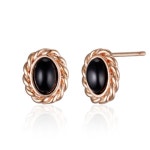 엘르주얼리(ELLEJEWELRY) 14K 엘라 오벌 오닉스 귀걸이 (gold filled) ELGPEE499 - 후기 | 무신사