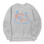어썸어스(AWESOMEUS) PUPPY IN BLUE FLOWERS SWEAT SHIRTS_3 COLOR - 사이즈 & 후기 | 무신사