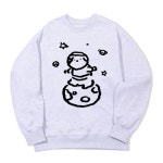 어썸어스(AWESOMEUS) PUPPY ON THE EARTH IN SPACE SWEAT SHIRTS_3 COLOR - 사이즈 & 후기 | 무신사