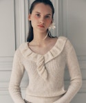 로라로라(ROLAROLA) FRILL COLLAR KNIT IVORY - 사이즈 & 후기 | 무신사