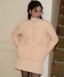 살롱드봉쥬르 | 살롱 드 욘(SALON DE YOHN) Heart Quilting Jacket_ Peach - 사이즈 & 후기 | 무신사