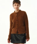 문선(MOONSUN) Hairy Round Knit Cardigan / Camel - 사이즈 & 후기 | 무신사