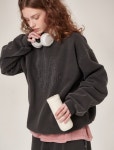 플랫웨이브 인 서울(FLATWAVE IN SEOUL) Hava Patchwork Pigment Sweatshirt Charcoal - 사이즈 & 후기 | 무신사