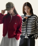 프렌치시크(FRENCHCHIC) [2PACK](단가라ver.추가)코스에그 투웨이 니트집업 가디건 - 사이즈 & 후기 | 무신사