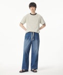 스튜디오 톰보이(STUDIO TOMBOY) [MEN] 스트링 밴딩 데님 팬츠 _블루 9155262175 - 사이즈 & 후기 | 무신사